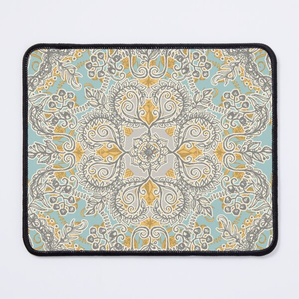 Item preview, Gypsy Floral in Soft Neutrals, Grey & Yellow on Sage designed and sold by micklyn.