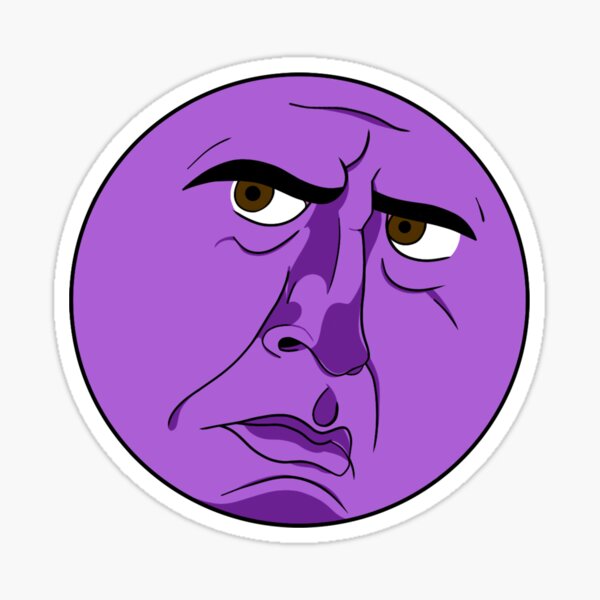 Natural Scowl Sticker