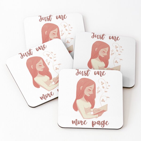 Item preview, Just one more page. Saying, girl with book designed and sold by Mirksaz-designs.
