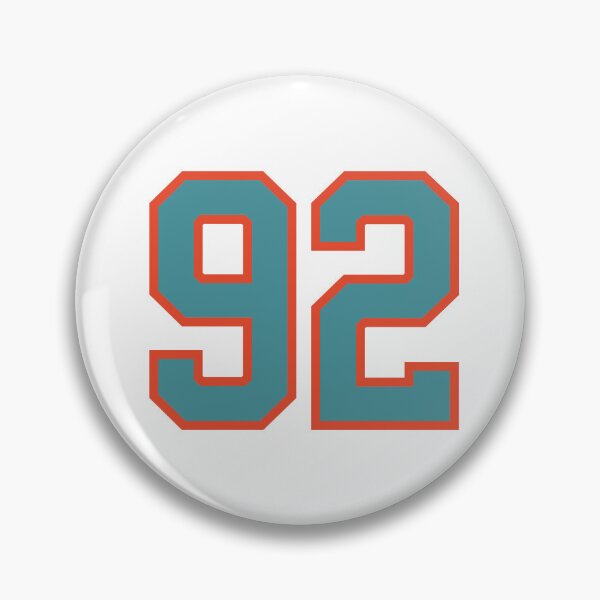 Item preview, 92 number, aqua orange lucky sports ninety two designed and sold by ArtIsParty.