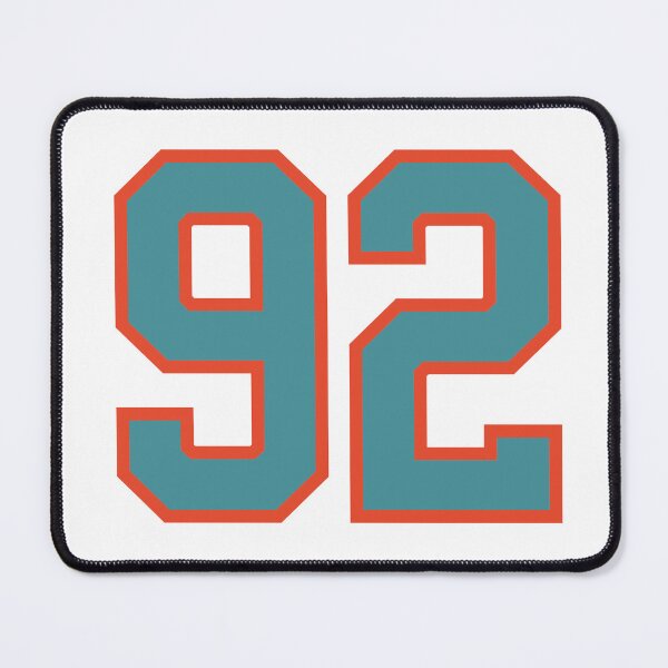 Item preview, 92 number, aqua orange lucky sports ninety two designed and sold by ArtIsParty.