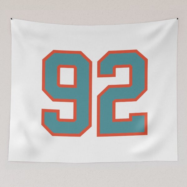 Item preview, 92 number, aqua orange lucky sports ninety two designed and sold by ArtIsParty.