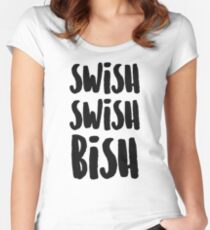 SWISH SWISH BISH (Black) Women's Fitted Scoop T-Shirt