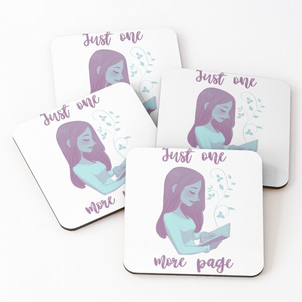 Item preview, Just one more page. Saying, girl with book designed and sold by Mirksaz-designs.