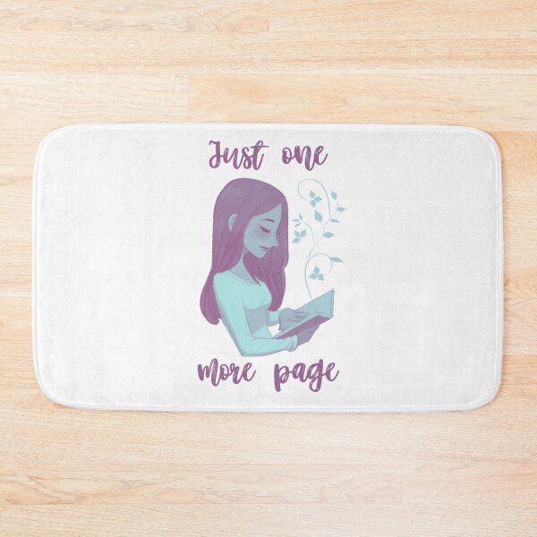 Item preview, Just one more page. Saying, girl with book designed and sold by Mirksaz-designs.