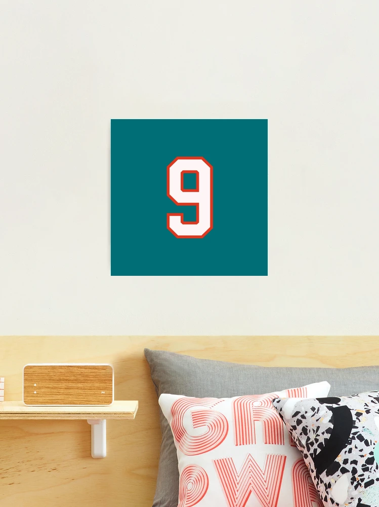 Sports Number 9, white orange color lucky sport nine