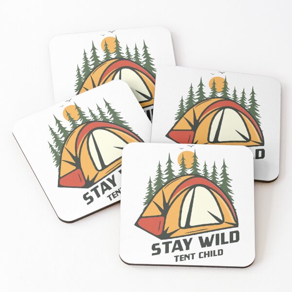 Item preview, Stay Wild - Tent Child, Camping Print Design designed and sold by DegoPine  Art Studio.