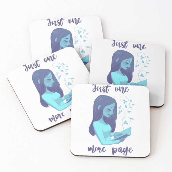 Item preview, Just one more page. Saying, girl with book designed and sold by Mirksaz-designs.