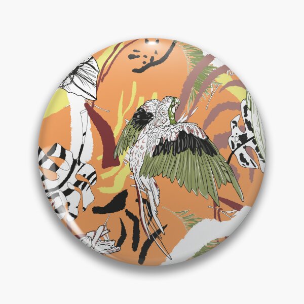 Item preview, Seamless illustration of tigers, parrot, palm trees. Abstract pattern designed and sold by Anastasiia Yurevych.