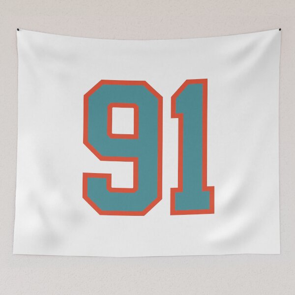 Item preview, 91 number, aqua orange lucky sports ninety one designed and sold by ArtIsParty.
