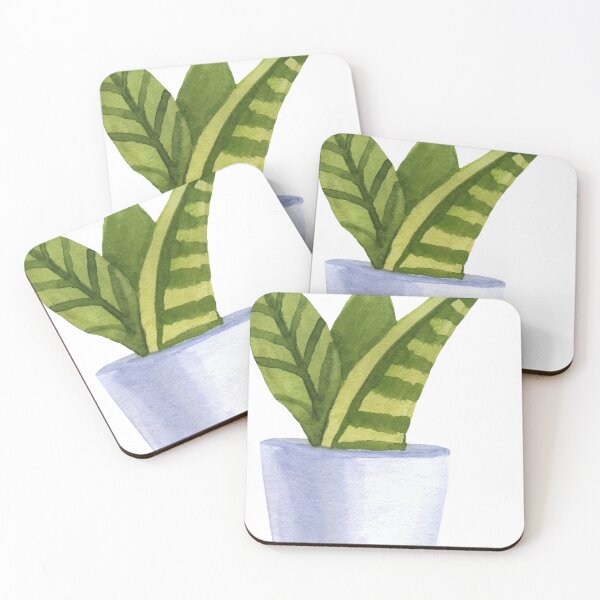 Item preview, Watercolor cute house plant in pot designed and sold by ElenaJoyDesign.