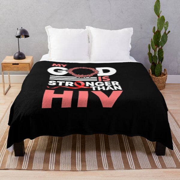Item preview, FAITH MY GOD IS STRONGER THAN HIV AWARENESS RIBBON designed and sold by sobriowslen.