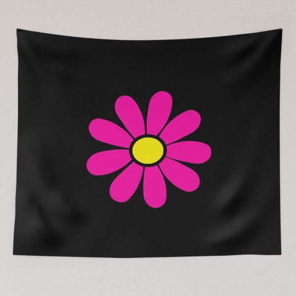 Item preview, Happy pink Daisy Flower Power 60's 70s Retro Vintage Hippie Gardening  designed and sold by funnytshirtemp.