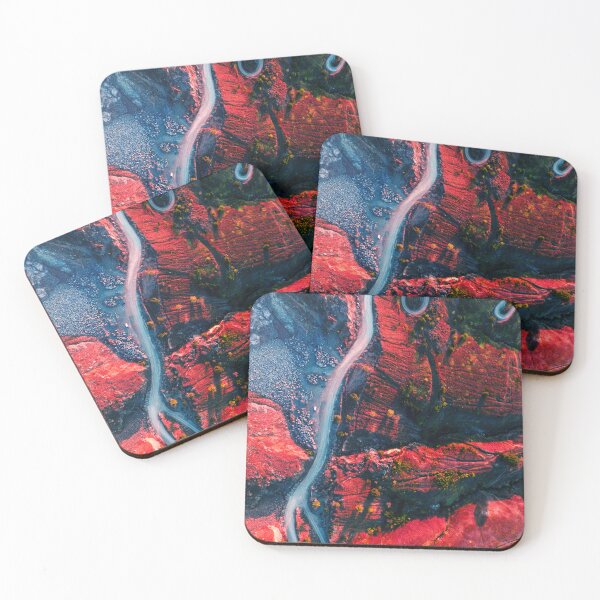 Item preview, Aerial drone view of an unique red rock quarry	 designed and sold by Chris-Thodd.