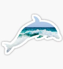 Dolphin Diving durch die Wellen Sticker