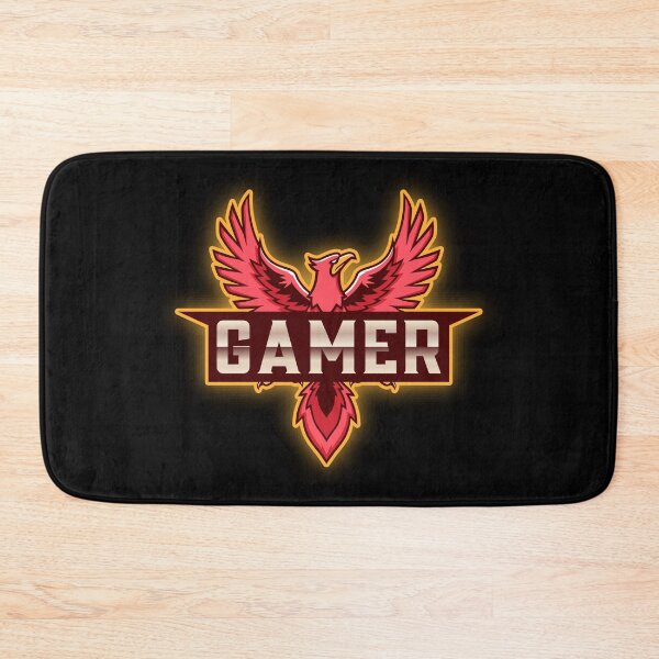 Item preview, Gamer with Flying Fire Phoenix Bird designed and sold by PRIVARSHU.