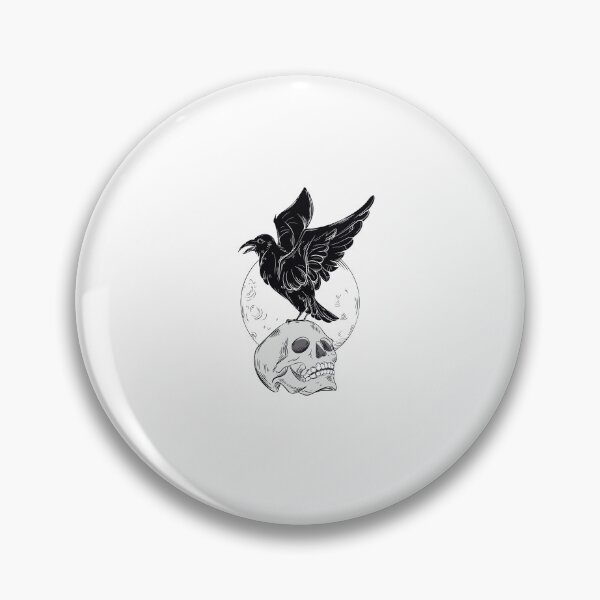 Item preview, black-raven-on-a-skull-t-shirt-design. designed and sold by JAMALSTORE92.
