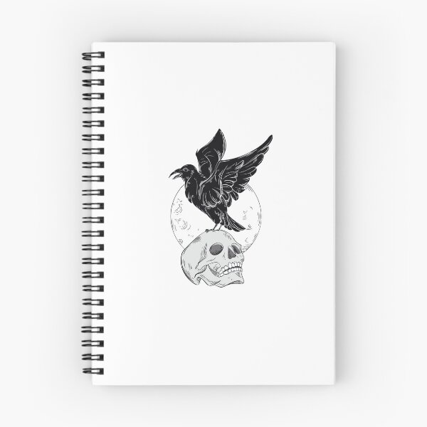 Item preview, black-raven-on-a-skull-t-shirt-design. designed and sold by JAMALSTORE92.
