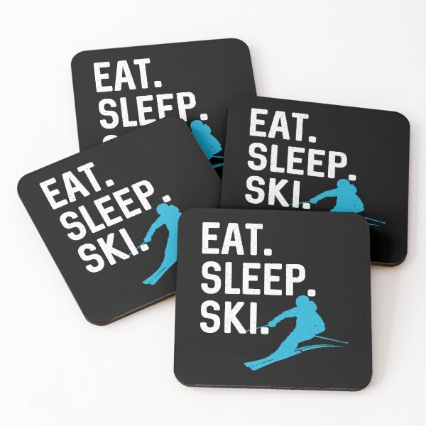 Item preview, Funny Skiing Tshirt - Eat Sleep Ski designed and sold by SunsetGloww.