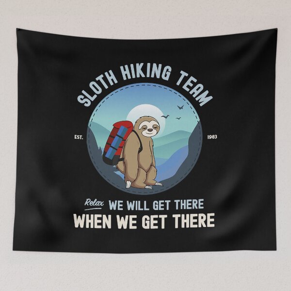 Item preview, Sloth Hiking Team We Will Get There When We Get There Funny Hiking Team Vintage Gift designed and sold by BennetJaco.