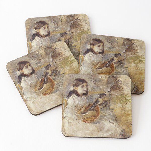 Item preview, The Girl Playing the Mandolin by Berthe Morisot designed and sold by RickE.