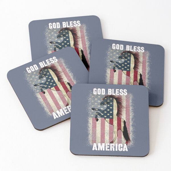 Item preview, God Bless America, American Flag Horse Lover Design, Patriotic Equestrian Design designed and sold by LifeCrush.