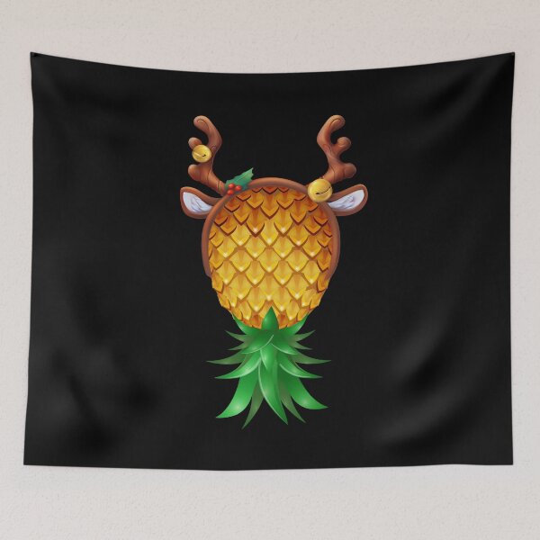 Item preview, Funny Swinger Upside Down Pineapple Xmas Reindeer Blitzen designed and sold by LemoBoy.