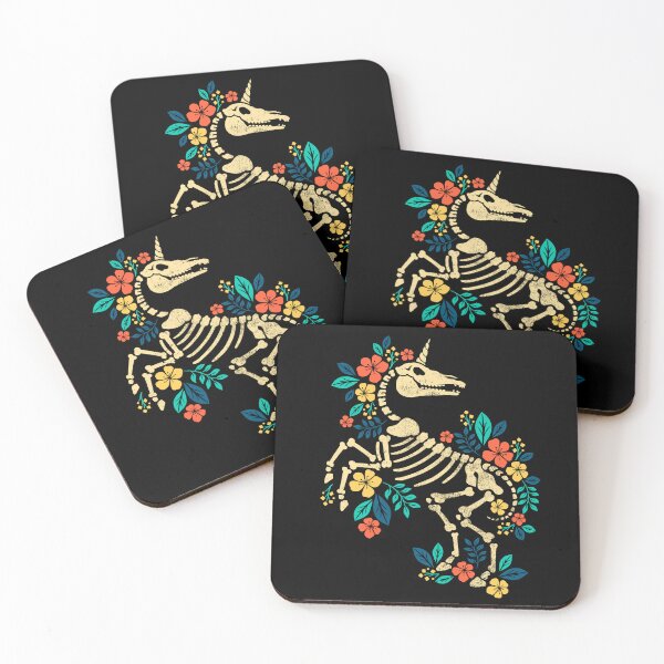 Item preview, Flowered unicorn skeleton designed and sold by NemiMakeit.