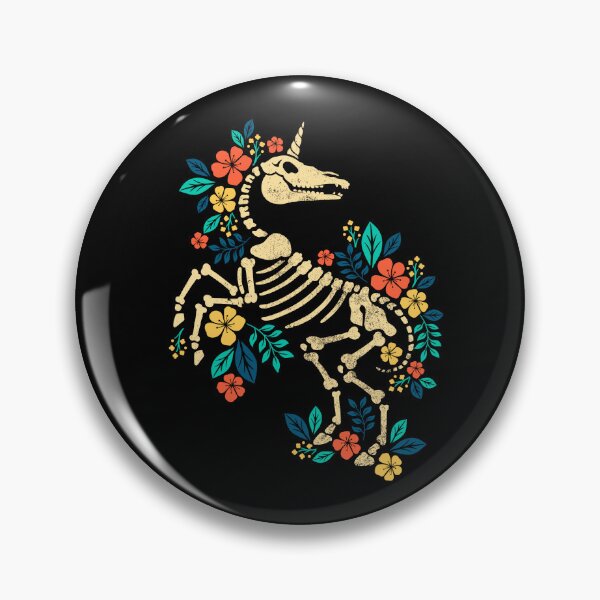 Item preview, Flowered unicorn skeleton designed and sold by NemiMakeit.