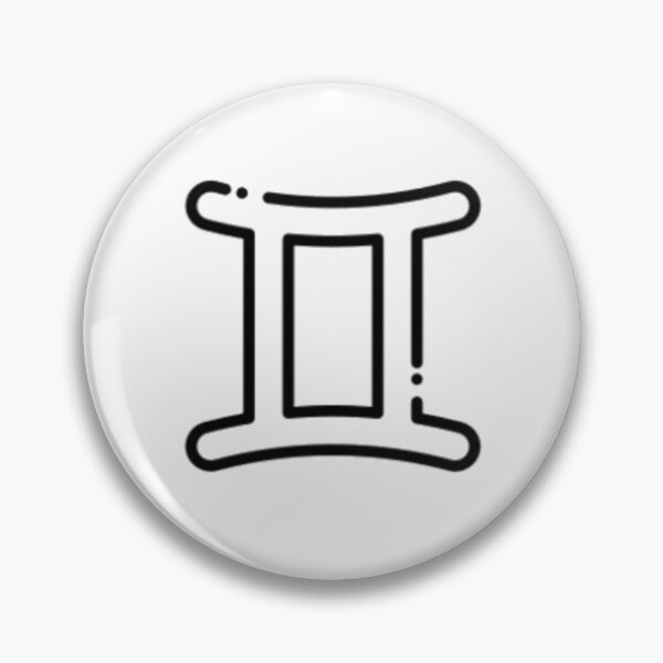 Item preview, Black gemini symbol designed and sold by Wavytarot.