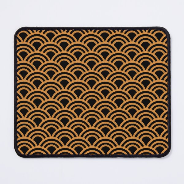 Item preview, Japanese Seigaiha Gold and Black Pattern Kimono designed and sold by gani-75.