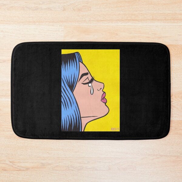 Item preview, Blue Hair Crying Comic Girl Greeting Card designed and sold by donniejeanjr6.