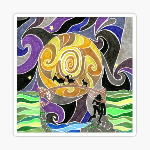 Three Billy Goats Gruff Sticker