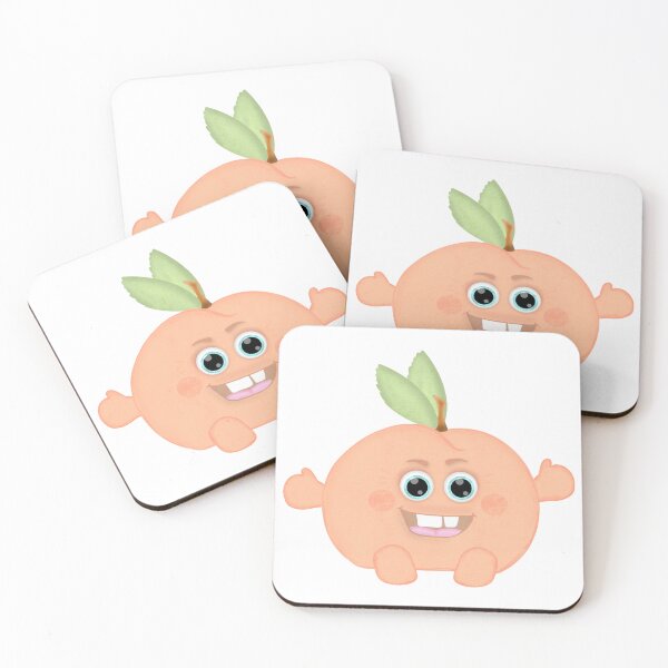 Item preview, funny and happy peach to eat designed and sold by Sandra Bredtmann.