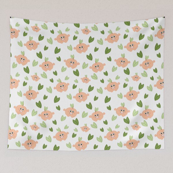 Item preview, funny and happy peach to eat designed and sold by Sandra Bredtmann.