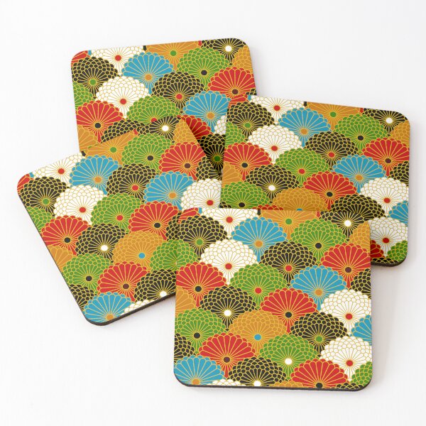 Item preview, Japanese Seigaiha Colorful Traditional Pattern Kimono  designed and sold by gani-75.