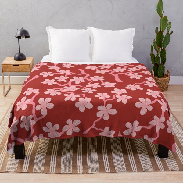 Item preview, Sakura pattern Japanese Blossom Flower Red designed and sold by gani-75.