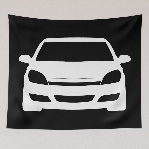 Item preview, Opel Vauxhal Holden Astra H 2004-2007 white silhouette designed and sold by EdimDesign.