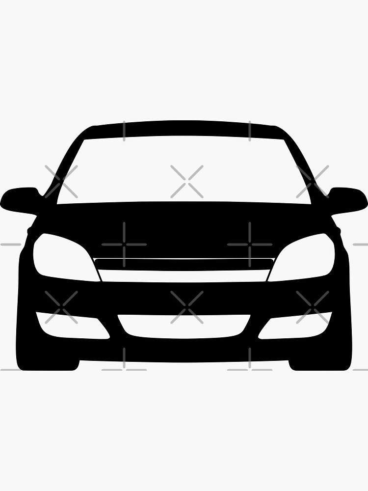 Sticker for Sale mit Opel Vauxhal Holden Astra H 2004-2007 schwarze  Silhouette von EdimDesign