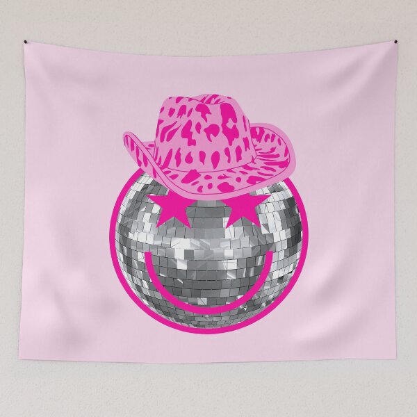 Item preview, Preppy cowboy hat disco ball smiley designed and sold by SUUSCK ★.