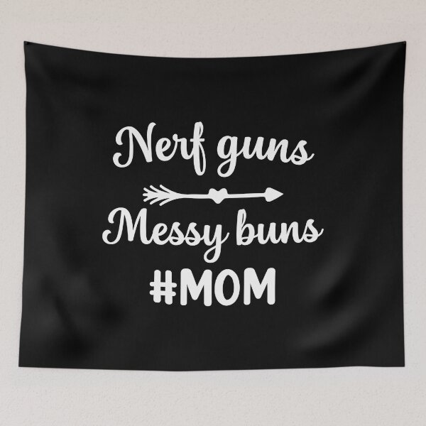 Item preview, Womens Guns Messy Buns Hashtag Mom Funny designed and sold by haselshirt.
