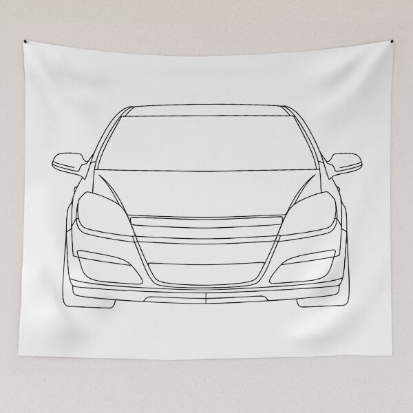 Item preview, Opel Vauxhal Holden Astra H 2004-2007 black lines designed and sold by EdimDesign.