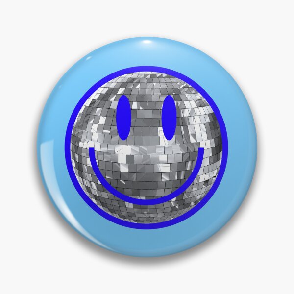 Item preview, Blue preppy disco ball smiley designed and sold by SUUSCK ★.