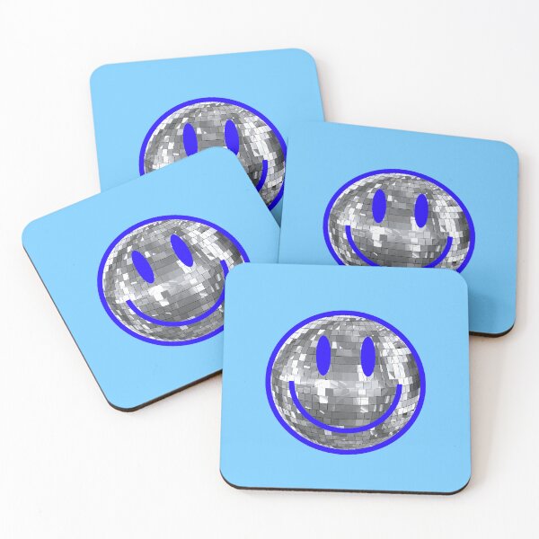 Item preview, Blue preppy disco ball smiley designed and sold by SUUSCK ★.