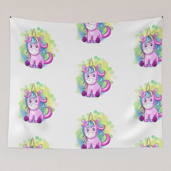 Item preview, Pinc unicorn in cartoon stil designed and sold by sonaadalian.