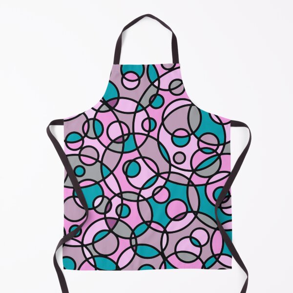 Artikelvorschau, Rosa und grüne geometrische Kreise entworfen und verkauft von TotallyRetroArt.