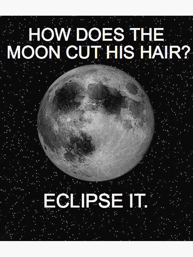  excellent how does the moon cut his hair eclipse it design sticker