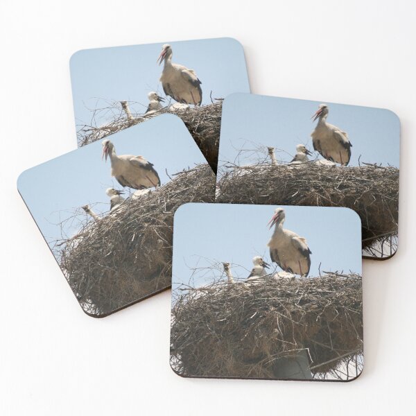 Item preview, She Stork With Fledglings Photograph designed and sold by taiche.