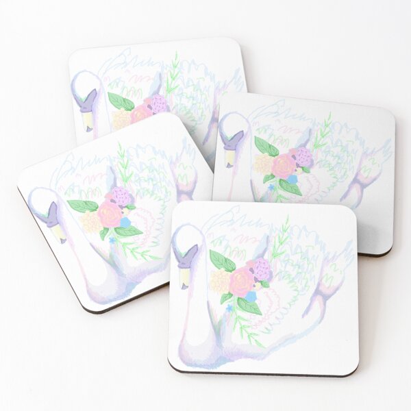 Item preview, swan with flowers  designed and sold by lavenderMagpie.
