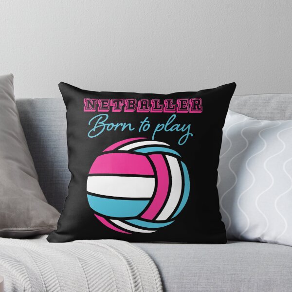 Aperçu de l'œuvre Netball Born To Play Netballer Filles Sports Rose vif créée et vendue par hyperdesignshop.